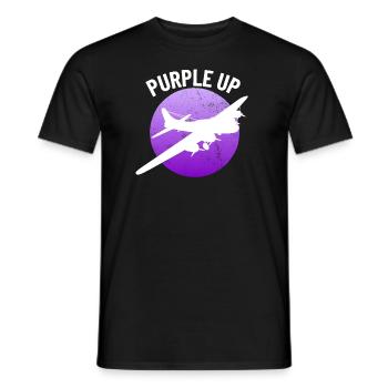 Lila up b17 fliegende Festung WW2 Military Kid B17 - Männer T-Shirt - Schwarz - Vorne - AI Model Male 178 light (178cm)