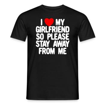 Ich liebe meine Freundin, also bitte halte dich vo - Männer T-Shirt - Schwarz - Vorne - AI Model Male 178 light (178cm)