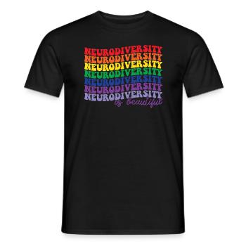 Neurodiversit�t ist ein �nes Autismusbewusstsei - Männer T-Shirt - Schwarz - Vorne - AI Model Male 178 light (178cm)