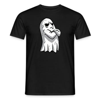 Mad Ghost Halloween Mad Ghost Boo Blatt - Männer T-Shirt - Schwarz - Vorne - AI Model Male 178 light (178cm)