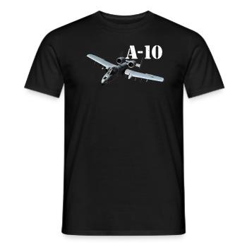 A-10 Warthog Tank Buster Flugzeug A10 Thunderbird - Männer T-Shirt - Schwarz - Vorne - AI Model Male 178 light (178cm)