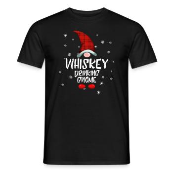 Whisky trinken Gnome Family Christmas PyjamaWhisky - Männer T-Shirt - Schwarz - Vorne - AI Model Male 178 light (178cm)