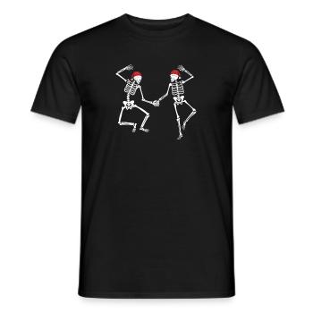 Weihnachtsskelette verliebt Paare Goth Dancing - Männer T-Shirt - Schwarz - Vorne - AI Model Male 178 light (178cm)