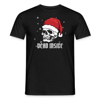 Weihnachtssch�del tot im Weihnachtsskelett - Männer T-Shirt - Schwarz - Vorne - AI Model Male 178 light (178cm)