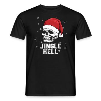 Weihnachtssch�del Jingle H�llen Weihnachtsskelett - Männer T-Shirt - Schwarz - Vorne - AI Model Male 178 light (178cm)