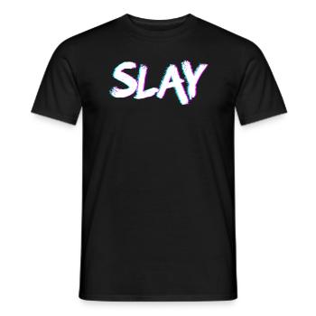 Slay Vaporwave Motivation Frauenm�dchen Sie t�teni - Männer T-Shirt - Schwarz - Vorne - AI Model Male 178 light (178cm)