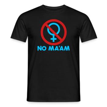 Kein Ma'am lustiger Anti-Feminismus Al Bundy nein - Männer T-Shirt - Schwarz - Vorne - AI Model Male 178 light (178cm)