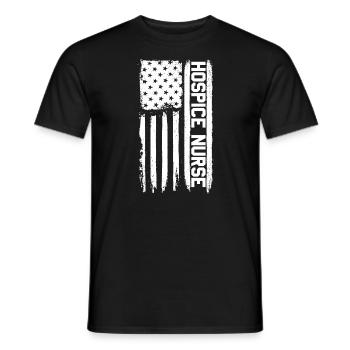 Hospiz Krankenschwester American Flag RN Patriotis - Männer T-Shirt - Schwarz - Vorne - AI Model Male 178 light (178cm)