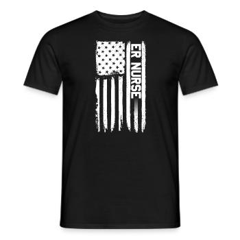 Er Krankenschwester amerikanische Flagge patriotis - Männer T-Shirt - Schwarz - Vorne - AI Model Male 178 light (178cm)