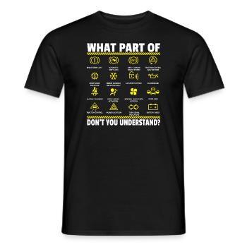 Welchen Teil verstehen Sie den Motormechaniker nic - Männer T-Shirt - Schwarz - Vorne - AI Model Male 178 light (178cm)