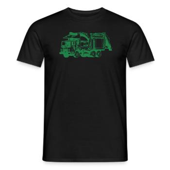 M�llwagen Kinder Kleinkind M�llday Trucks - Männer T-Shirt - Schwarz - Vorne - AI Model Male 178 light (178cm)