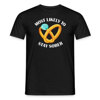 Am wahrscheinlichsten nimmt n�chterne passende Hoc - Männer T-Shirt - Schwarz - Vorne - AI Model Male 178 light (178cm)
