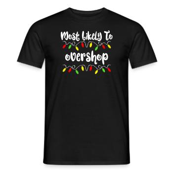 Most likely Christmas berscht Famil - Men's T-Shirt - black - Front - AI Model Male 178 light (178cm)