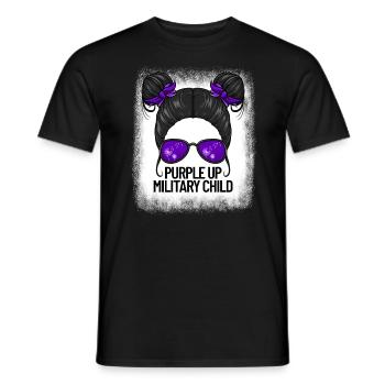 Violet jusqu’à l’enfant militaire Lwenzahn chaotique Br - T-shirt homme - noir - Devant - AI Model Male 178 light (178cm)