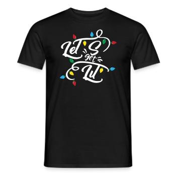 Lassen Sie uns beleuchtete Weihnachtslichter lusti - Männer T-Shirt - Schwarz - Vorne - AI Model Male 178 light (178cm)