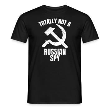 Ganz, keine russische Spionage Russische Flagge, k - Männer T-Shirt - Schwarz - Vorne - AI Model Male 178 light (178cm)