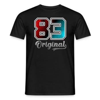 83 Original - 1983 - 40 ans Anniversaire - T-shirt homme - noir - Devant - AI Model Male 178 light (178cm)