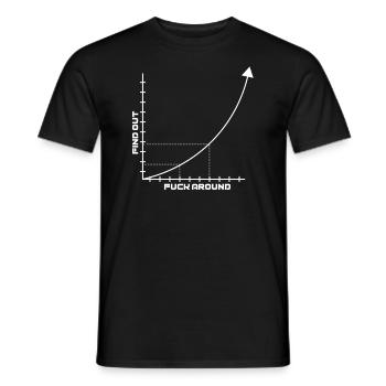 Fick herum und finde graph f herum, um es herauszu - Männer T-Shirt - Schwarz - Vorne - AI Model Male 178 light (178cm)