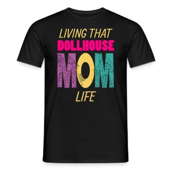 Vivre cette maison de poupée Maman Vie Puppenhaus - T-shirt homme - noir - Devant - AI Model Male 178 light (178cm)