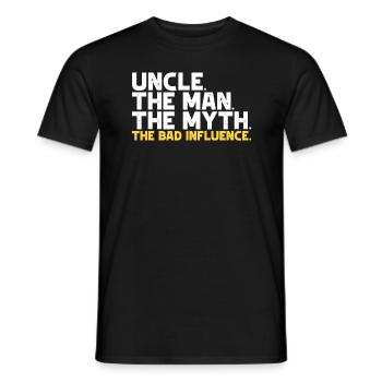Onkel der Mann der Mythos der schlechte Einfluss - Männer T-Shirt - Schwarz - Vorne - AI Model Male 178 light (178cm)