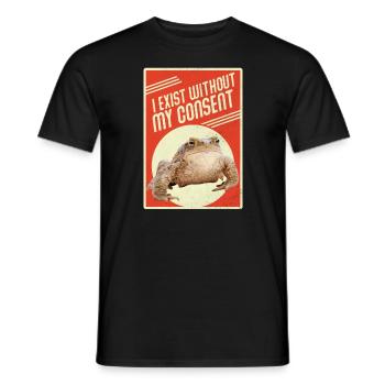 Ich existiere ohne meine Zustimmung - Männer T-Shirt - Schwarz - Vorne - AI Model Male 178 light (178cm)
