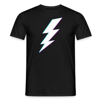 Lightning Bolt Vaporwave Storm Lightning - Männer T-Shirt - Schwarz - Vorne - AI Model Male 178 light (178cm)
