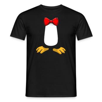 Penguin Kost�m Smoking Funny Halloween Penguin - Männer T-Shirt - Schwarz - Vorne - AI Model Male 178 light (178cm)