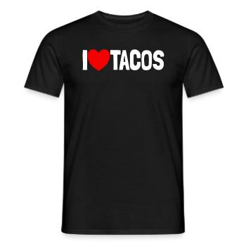 Ich liebe Tacos lustiger Taco -Liebhaber Cinco de - Männer T-Shirt - Schwarz - Vorne - AI Model Male 178 light (178cm)