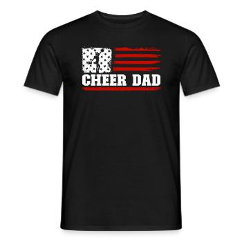 Jubeln Vater amerikanische Flagge Cheerleader Vate - Männer T-Shirt - Schwarz - Vorne - AI Model Male 178 light (178cm)