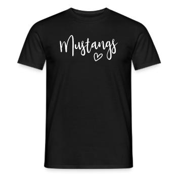 Mustangs School Mustangs Sportteam Frauen - Männer T-Shirt - Schwarz - Vorne - AI Model Male 178 light (178cm)
