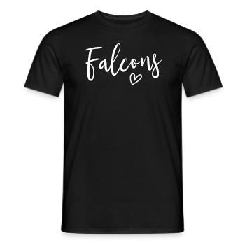 Falcons High School Falcons Sportteam FrauenFalcon - Männer T-Shirt - Schwarz - Vorne - AI Model Male 178 light (178cm)