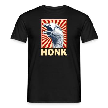 Honk Funny Gans Game Animal Meme Gans - Männer T-Shirt - Schwarz - Vorne - AI Model Male 178 light (178cm)
