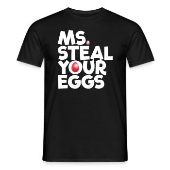 Frau stiehlt Ihre Eier Kinder Ostersonntag lustig - Männer T-Shirt - Schwarz - Vorne - AI Model Male 178 light (178cm)