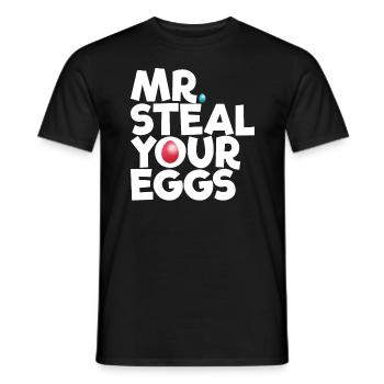 Mr Steal Your Eggs Kinder Ostersonntag lustig Oste - Männer T-Shirt - Schwarz - Vorne - AI Model Male 178 light (178cm)