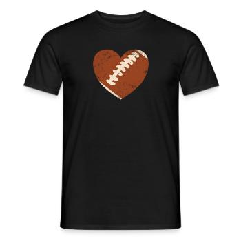 Fu�ball Herz Valentinstag f�r Jungen Fu�ball - Männer T-Shirt - Schwarz - Vorne - AI Model Male 178 light (178cm)