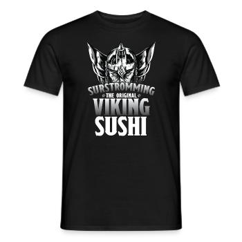 Surstrommierter Viking Sushi Schwedisches Essen - Männer T-Shirt - Schwarz - Vorne - AI Model Male 178 light (178cm)