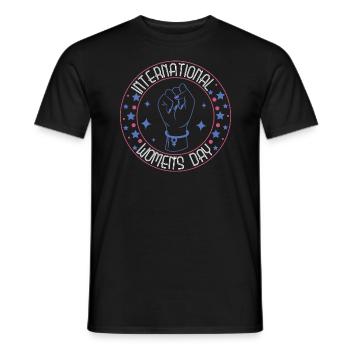 Internationaler Frauentag Feminismus protestieren - Männer T-Shirt - Schwarz - Vorne - AI Model Male 178 light (178cm)
