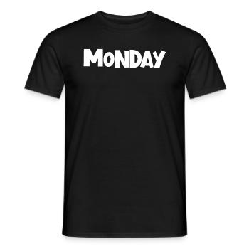 Montag der Woche minimalistischer lustiger Montag - Männer T-Shirt - Schwarz - Vorne - AI Model Male 178 light (178cm)