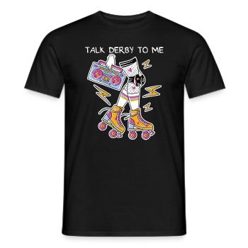 Talk Derby mit mir Retro Roller Derby Roller Skati - Männer T-Shirt - Schwarz - Vorne - AI Model Male 178 light (178cm)