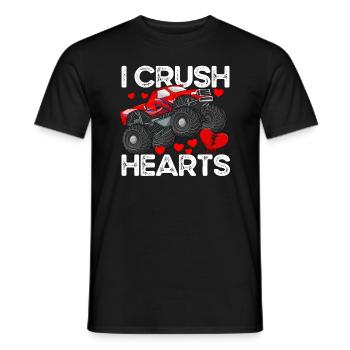 Ich zerquetsche Herzen Monster Truck Kinder Jungen - Männer T-Shirt - Schwarz - Vorne - AI Model Male 178 light (178cm)