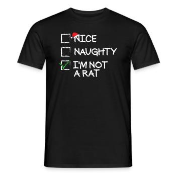 �ne ungezogene Ich bin keine ratte lustige Weih - Männer T-Shirt - Schwarz - Vorne - AI Model Male 178 light (178cm)
