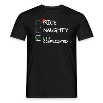 �nes ungezogenes, es ist kompliziertes lustiges - Männer T-Shirt - Schwarz - Vorne - AI Model Male 178 light (178cm)
