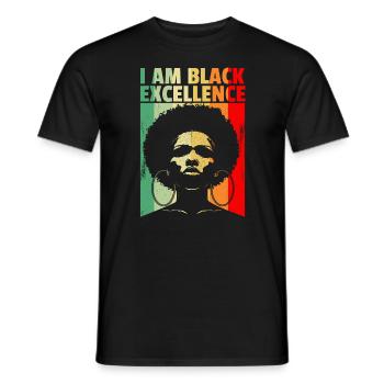 Ich bin Black Excellence Juneteenth Afro Girl Blac - Männer T-Shirt - Schwarz - Vorne - AI Model Male 178 light (178cm)