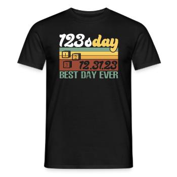 123s Tag bester Tag aller Zeiten Frohes Neujahr am - Männer T-Shirt - Schwarz - Vorne - AI Model Male 178 light (178cm)