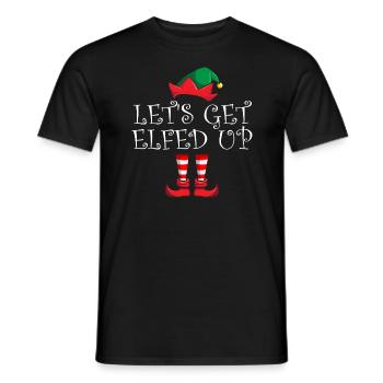 Lassen Sie uns Elfen in der Familie finden - Männer T-Shirt - Schwarz - Vorne - AI Model Male 178 light (178cm)