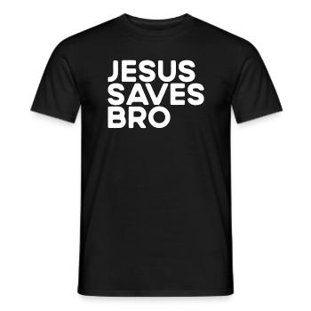 Jesus rettet die christliche Evangelisation Kirche - Männer T-Shirt - Schwarz - Vorne - AI Model Male 178 light (178cm)
