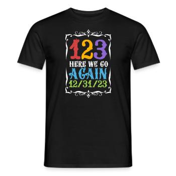 123 Hier gehen wir wieder123Sday Hoodie - Männer T-Shirt - Schwarz - Vorne - AI Model Male 178 light (178cm)
