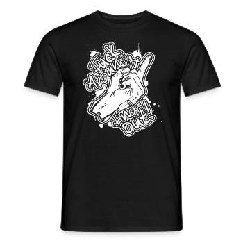 Fick herum und finde die Herren f, um Fafo herausz - Männer T-Shirt - Schwarz - Vorne - AI Model Male 178 light (178cm)