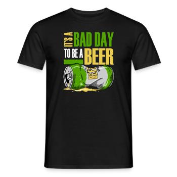 Es ist ein schlechter Tag, ein Bier lustiger Biert - Männer T-Shirt - Schwarz - Vorne - AI Model Male 178 light (178cm)