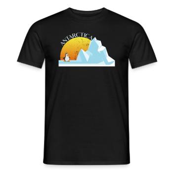 Antarktis Sonnenuntergang war dort Antarktis Urlau - Männer T-Shirt - Schwarz - Vorne - AI Model Male 178 light (178cm)